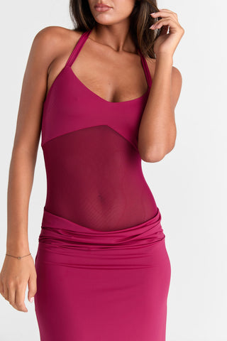 Vestido Sariya Maxi – Rubí Intenso