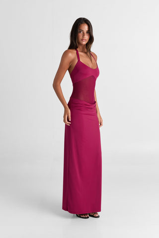 Vestido Sariya Maxi – Rubí Intenso