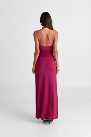 Vestido Sariya Maxi – Rubí Intenso