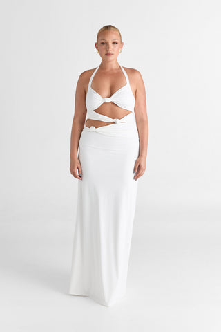 Vestido Oralia Chic – Blanco Elegante