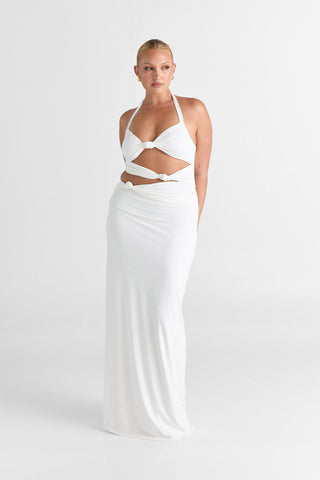 Vestido Oralia Chic – Blanco Elegante