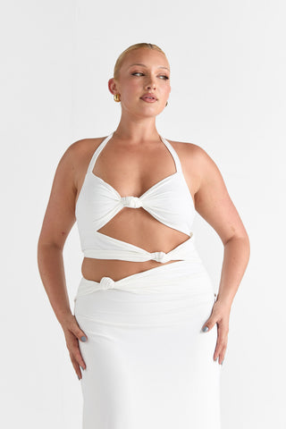Vestido Oralia Chic – Blanco Elegante