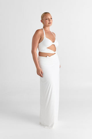 Vestido Oralia Chic – Blanco Elegante
