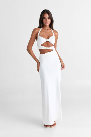 Vestido Oralia Chic – Blanco Elegante
