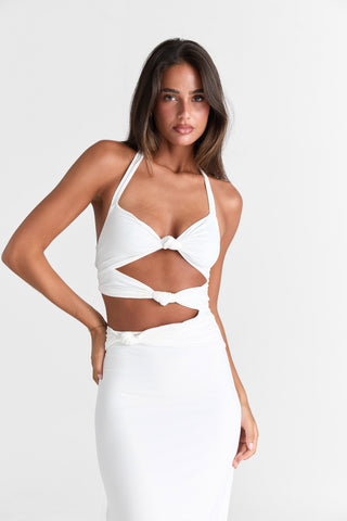Vestido Oralia Chic – Blanco Elegante