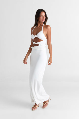 Vestido Oralia Chic – Blanco Elegante