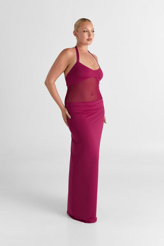 Vestido Sariya Maxi – Rubí Intenso