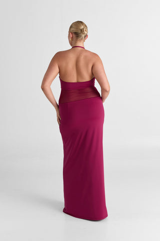 Vestido Sariya Maxi – Rubí Intenso
