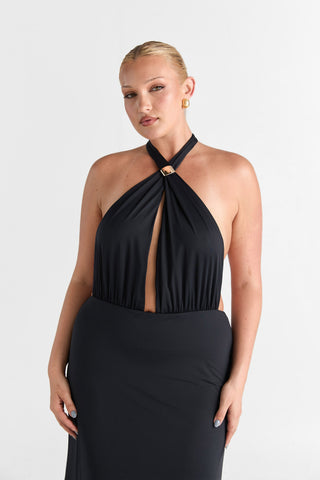 Vestido Mira Maxi – Negro Elegante