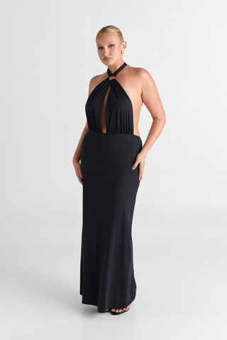 Vestido Mira Maxi – Negro Elegante