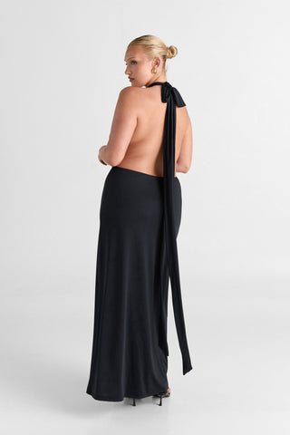 Vestido Mira Maxi – Negro Elegante