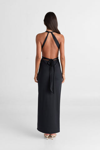 Vestido Mira Maxi – Negro Elegante