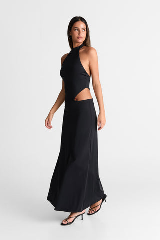 Vestido Aurora Maxi – Negro Elegante