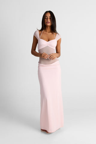 Vestido Freya Maxi – Rosa Chic