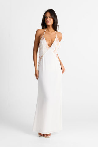 Vestido Elara Maxi – Blanco Chic