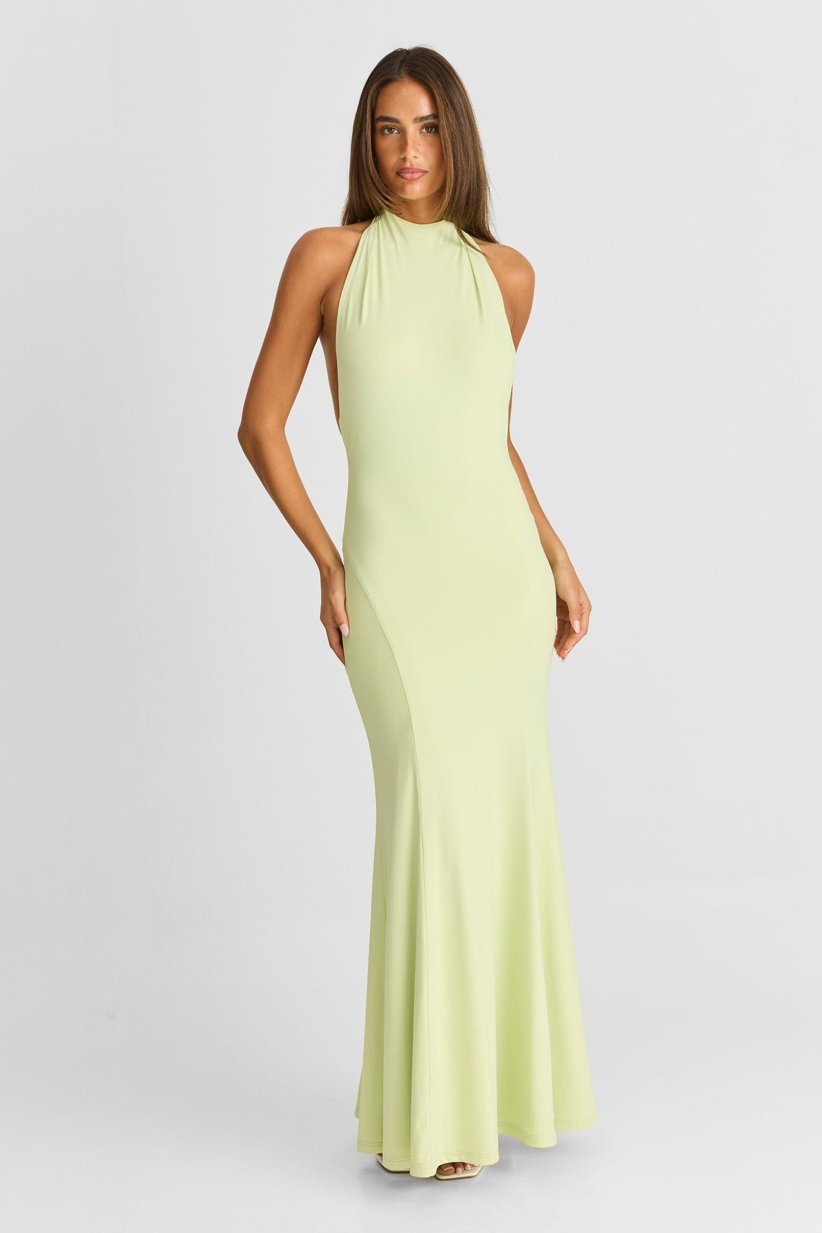 Vestido Luna Maxi – Verde Manzana