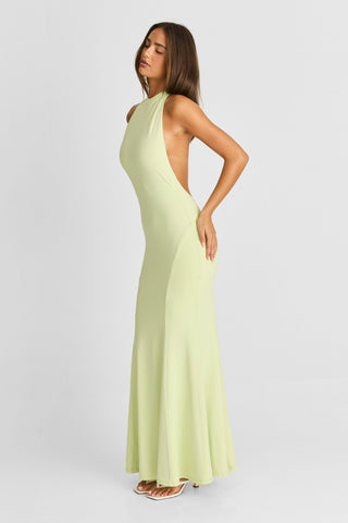 Vestido Luna Maxi – Verde Manzana
