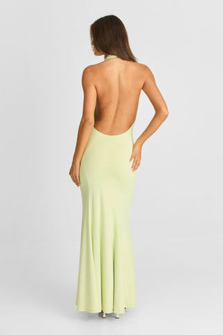 Vestido Luna Maxi – Verde Manzana