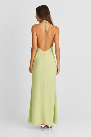 Vestido Elara Maxi – Verde Manzana