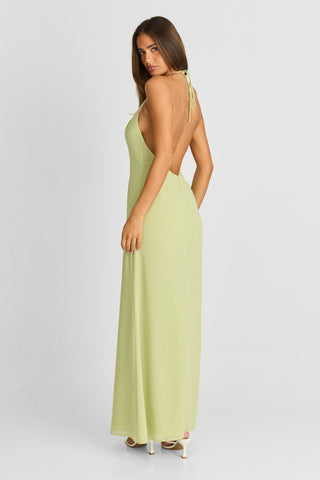 Vestido Elara Maxi – Verde Manzana