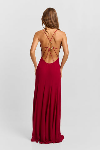 Vestido Electra Maxi – Rojo Impacto