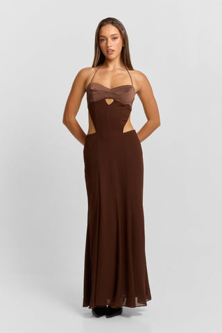 Vestido Scarlett Maxi – Chocolate Chic