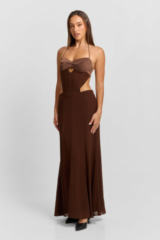 Vestido Scarlett Maxi – Chocolate Chic