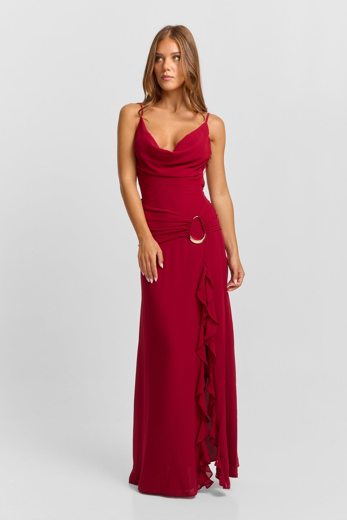 Vestido Odette Maxi – Rojo Pasión