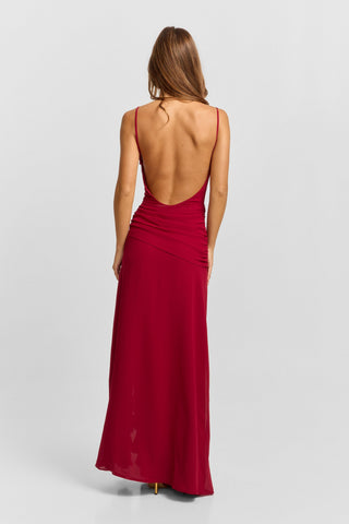 Vestido Odette Maxi – Rojo Pasión