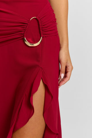 Vestido Odette Maxi – Rojo Pasión