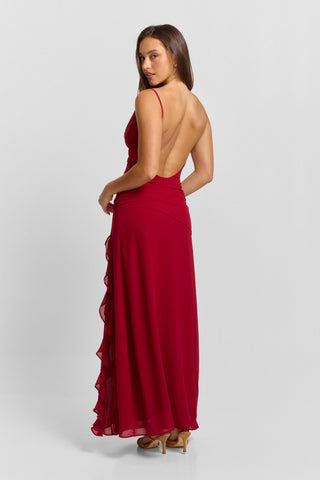 Vestido Odette Maxi – Rojo Pasión