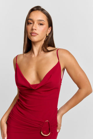 Vestido Odette Maxi – Rojo Pasión