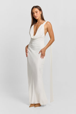 Vestido Eloise Maxi – Blanco Etéreo