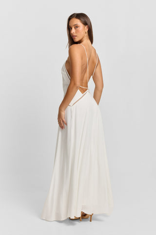 Vestido Posey Maxi – Blanco Delicado
