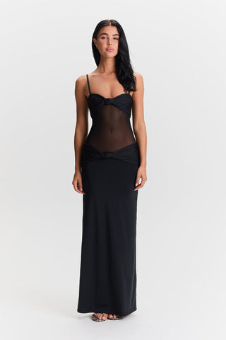 Vestido Amara Maxi – Negro Sofisticado