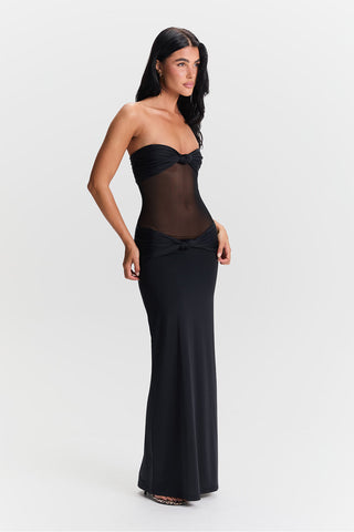 Vestido Amara Maxi – Negro Sofisticado