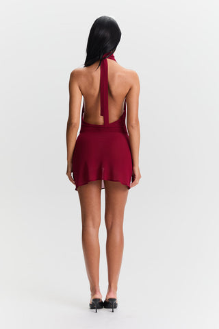 Vestido Maisie Mini – Rojo Cereza