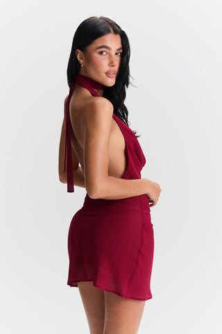 Vestido Maisie Mini – Rojo Cereza