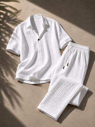 Conjunto Resort Texturizado Blanco