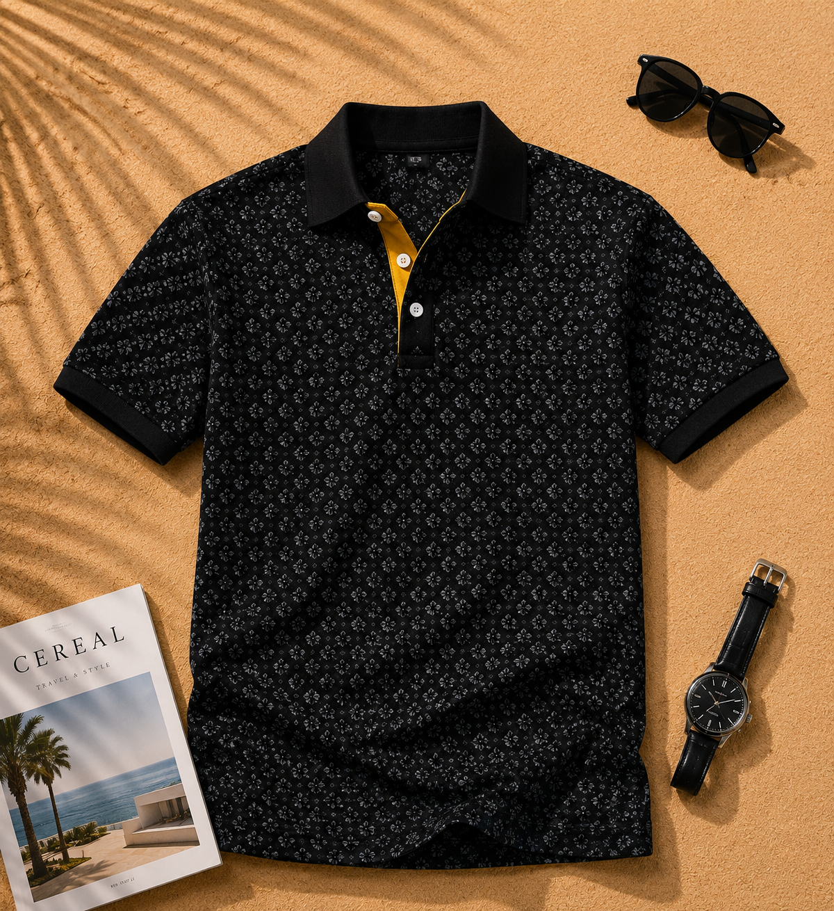 Camiseta Polo Dot Print – Summer Fit