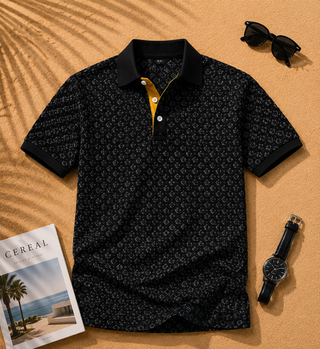 Camiseta Polo Dot Print – Summer Fit