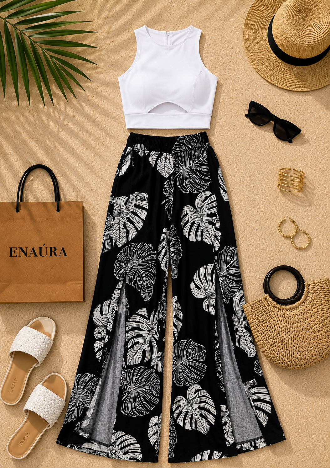 Conjunto Tropic Flow – Wide Leg Fit
