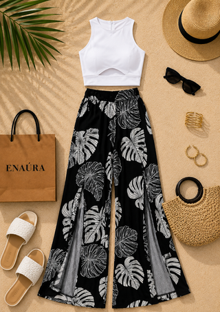 Conjunto Tropic Flow – Wide Leg Fit