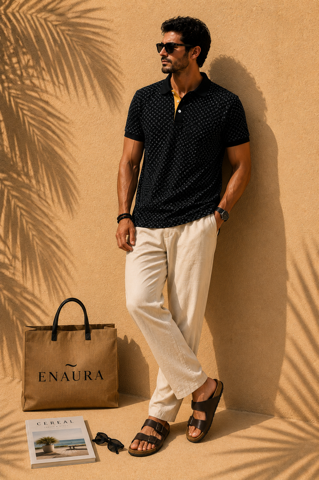 Camiseta Polo Dot Print – Summer Fit