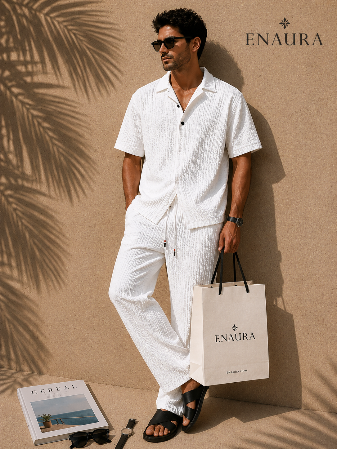 Conjunto Resort Texturizado Blanco