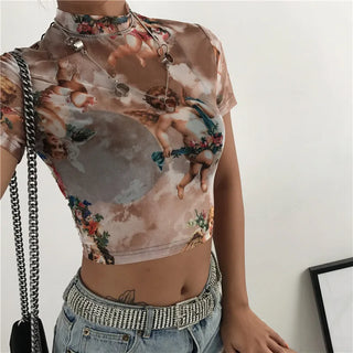 Top Angel Mesh – Estilo Urbano