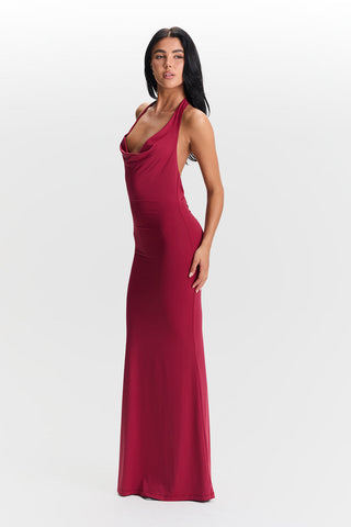 Vestido Harper Chic – Rojo Cereza