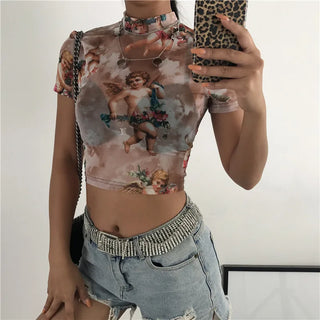 Top Angel Mesh – Estilo Urbano