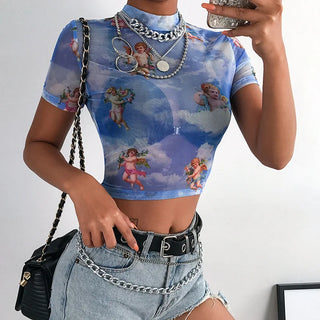 Top Angel Mesh – Estilo Urbano