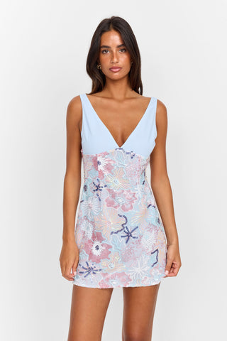 Vestido Atlas Mini – Azul Chic